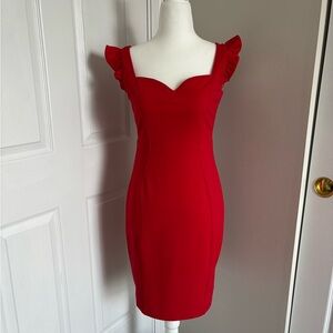 Lulu's Scarlet Ruffle Mini Dress